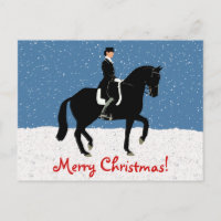 Cheval neige et neige Noël