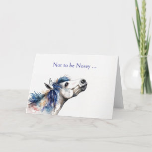 Cartes Pour Fêtes Annuelles Cheval Penser à vous mignon et drôle