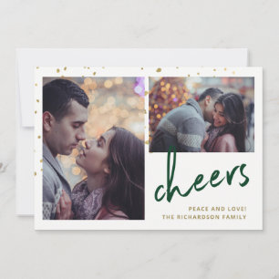 Cartes Pour Fêtes Annuelles Cheval pétillant   Deux photos