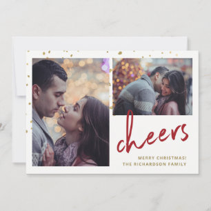 Cartes Pour Fêtes Annuelles Cheval pétillant   Deux photos