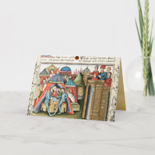 Cartes Pour Fêtes Annuelles Chevalier Cifar regarde le camp ennemi jouer aux é