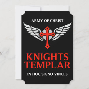 Cartes Pour Fêtes Annuelles Chevaliers Templiers Unique Croix Insignia Médiéva