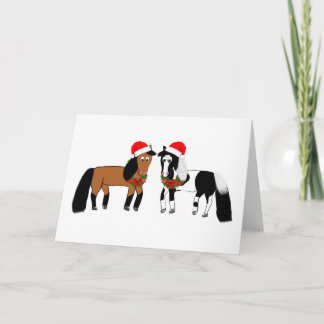 Cartes Pour Fêtes Annuelles Chevaux de Noël
