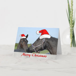 Cartes Pour Fêtes Annuelles Chevaux de Noël
