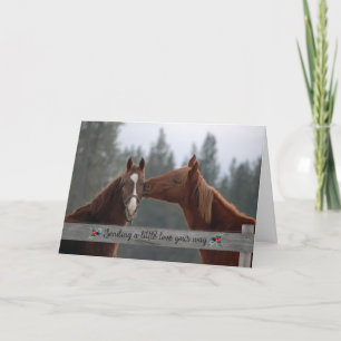 Cartes Pour Fêtes Annuelles Chevaux de Noël Envoyer un peu d'amour Votre chemi