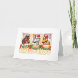 Cartes Pour Fêtes Annuelles chevaux de vacances