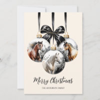 Chevaux noir et or Citation de Noël