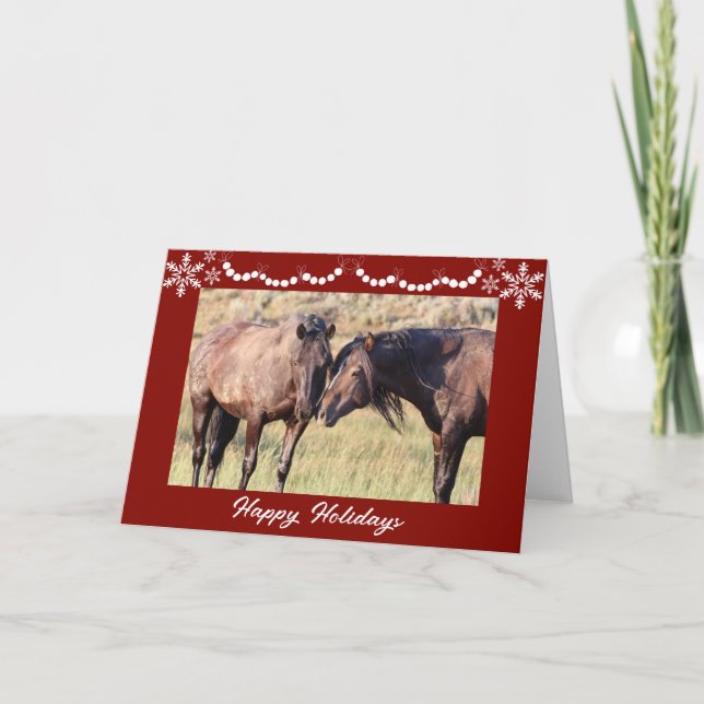 Cartes Pour Fêtes Annuelles Chevaux sauvages (Devant)