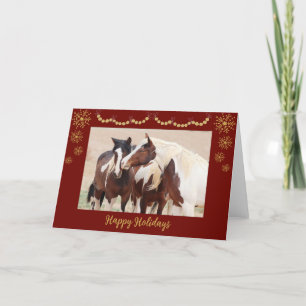 Cartes Pour Fêtes Annuelles Chevaux sauvages