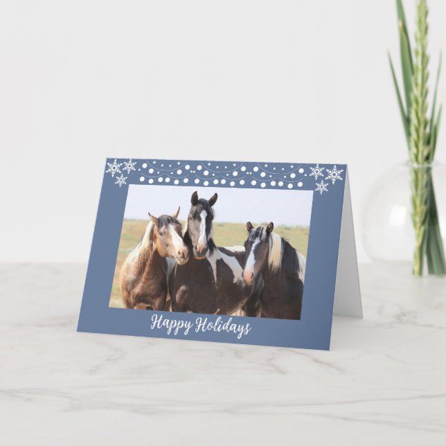 Cartes Pour Fêtes Annuelles Chevaux sauvages (Devant)