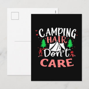 Cartes Pour Fêtes Annuelles Cheveux de Camping, On s'en fiche Drôle