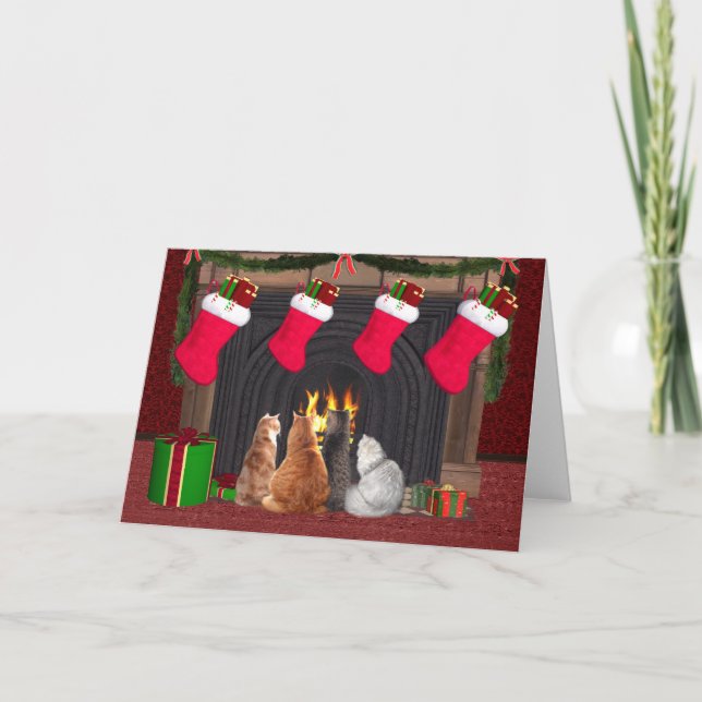 Cartes Pour Fêtes Annuelles Chevilles de Noël (Devant)