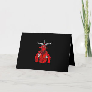 Cartes Pour Fêtes Annuelles Chèvre antichrist de Blackcraft Satan Baphomet