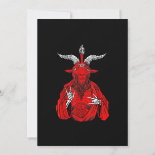 Cartes Pour Fêtes Annuelles Chèvre antichrist de Blackcraft Satan Baphomet