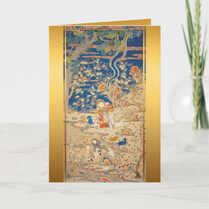 Cartes Pour Fêtes Annuelles Chèvre de la tapisserie chinoise Nouvel An lunaire