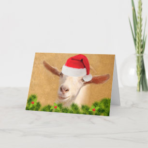 Cartes Pour Fêtes Annuelles Chèvre de Noël festive