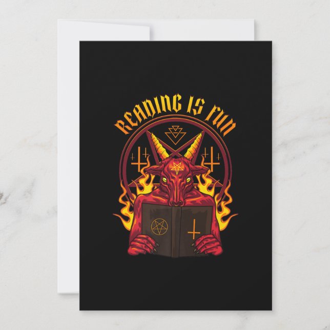 Cartes Pour Fêtes Annuelles Chèvre Satanic Pagan Premium (Devant)