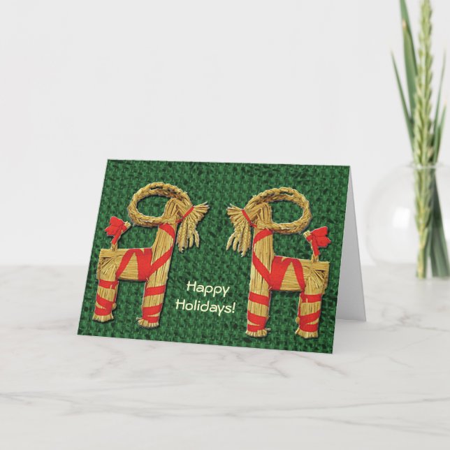 Cartes Pour Fêtes Annuelles Chèvre scandinave suédoise (Devant)