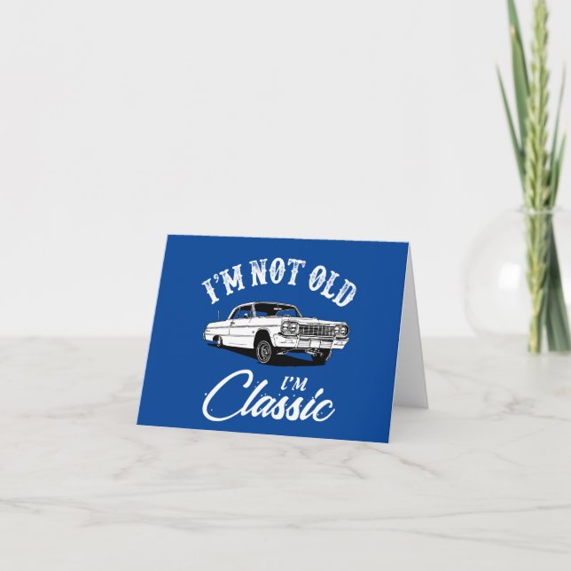 Cartes Pour Fêtes Annuelles Chevy Impala Voiture Classique   (Devant)
