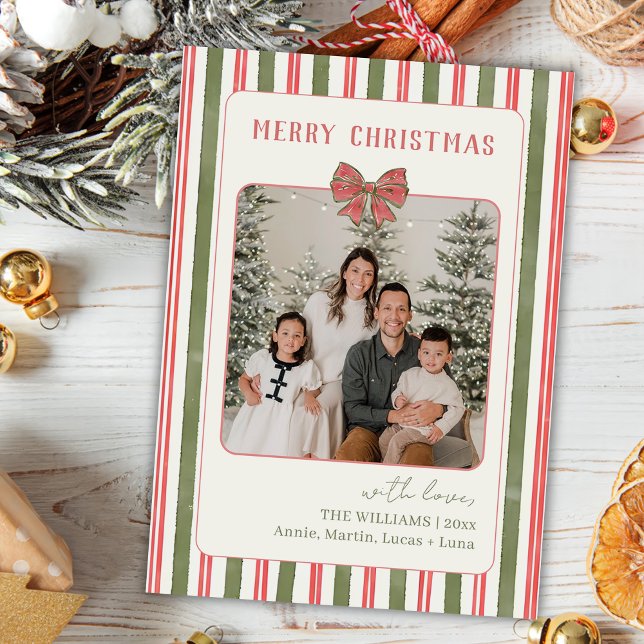 Cartes Pour Fêtes Annuelles Chic Grandmillennial Coquette Christmas Photo (Créateur téléchargé)