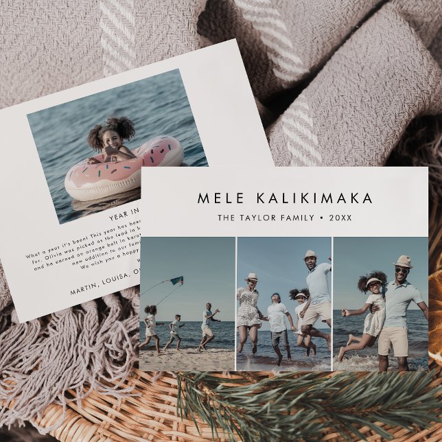 Cartes Pour Fêtes Annuelles Chic Mele Kalikimaka Année D'Évaluation 4 Photo (Créateur téléchargé)