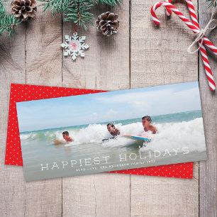Cartes Pour Fêtes Annuelles Chic Panoramique Simple Minimaliste 1 Photo Noël