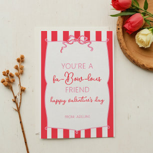 Cartes Pour Fêtes Annuelles Chic Pink Frame Fa Bow lous Valentines