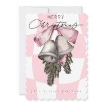 Chic Vintage rétro Noël rose Plaid