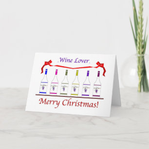CARTES POUR FÊTES ANNUELLES CHIC WINE ADVERSE NOËL