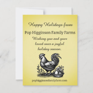 Cartes Pour Fêtes Annuelles Chicken Farm
