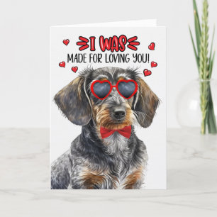 Cartes Pour Fêtes Annuelles Chien à poils durs Dachshund Faisant l'amour avec 