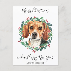 Cartes Pour Fêtes Annuelles Chien beagle Élégant Joyeux Noël