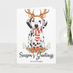 Cartes Pour Fêtes Annuelles Chien Bonnes Fêtes de Noël dalmate