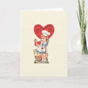 Cartes Pour Fêtes Annuelles Chien chaud vintage Valentine