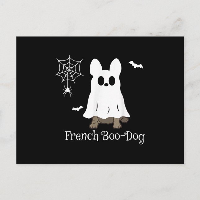Cartes Pour Fêtes Annuelles Chien-chien français Halloween Chien-chien-chien-c (Devant)