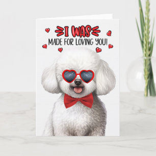 Cartes Pour Fêtes Annuelles Chien chinois Bichon Frise qui vous aime Valentine