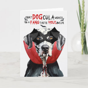 Cartes Pour Fêtes Annuelles Chien dalmate Drôle nombre DOGcula Halloween