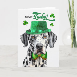 Cartes Pour Fêtes Annuelles Chien dalmate Feelin' Lucky St Patrick's Day