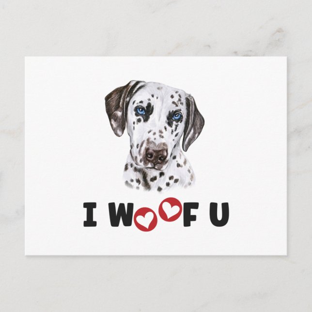 Cartes Pour Fêtes Annuelles Chien dalmate Je Vous Malaisais (Devant)