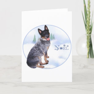 Cartes Pour Fêtes Annuelles Chien de bétail australien Noel