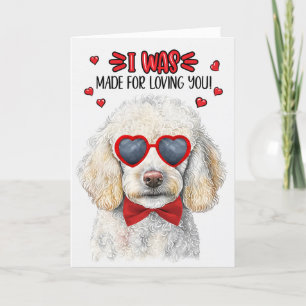 Cartes Pour Fêtes Annuelles Chien de caniche blanc fait pour vous aimer Valent
