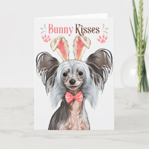 Cartes Pour Fêtes Annuelles Chien de Chine arrêté dans les oreilles de lapin p