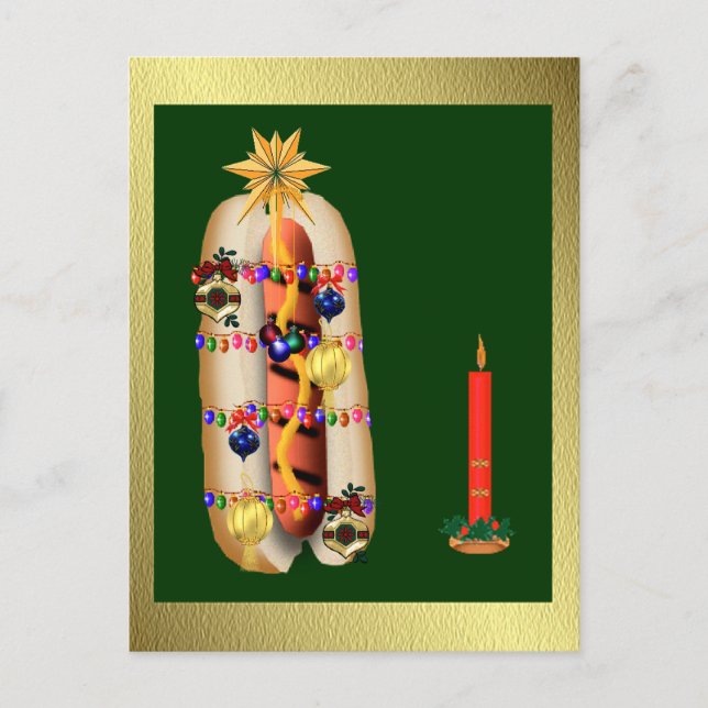 Cartes Pour Fêtes Annuelles chien de Noël (Devant)