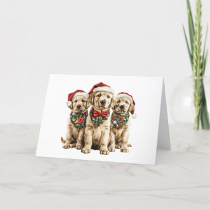 Cartes Pour Fêtes Annuelles Chien de Noël du Labrador Retriever