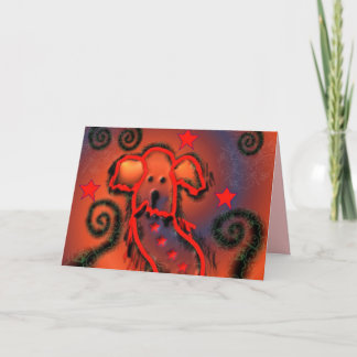 Cartes Pour Fêtes Annuelles Chien de partie