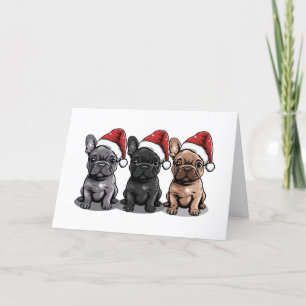 Cartes Pour Fêtes Annuelles Chien de Père Noël