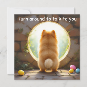 Cartes Pour Fêtes Annuelles Chien de Poméranie - Pâques