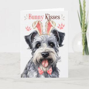 Cartes Pour Fêtes Annuelles Chien de pomme dans les oreilles de lapin pour Pâq