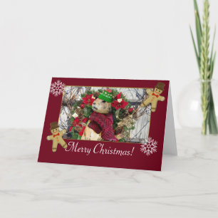Cartes Pour Fêtes Annuelles Chien de prairie de Noël