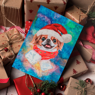 Cartes Pour Fêtes Annuelles Chien de race Japanese Chin Noël